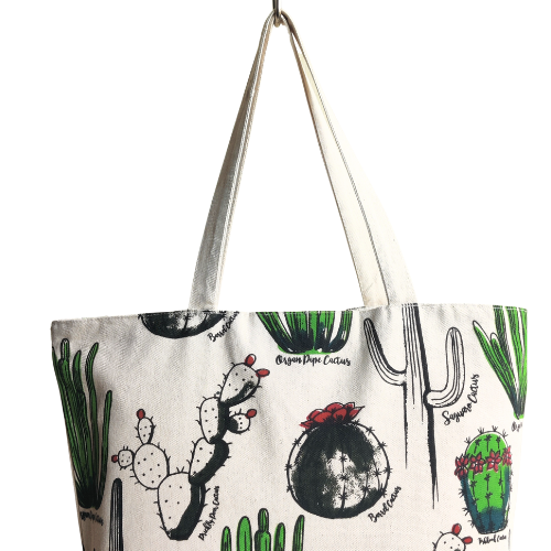 Attractive Red Houdstooth Printed Natural Body Vegetable Bag