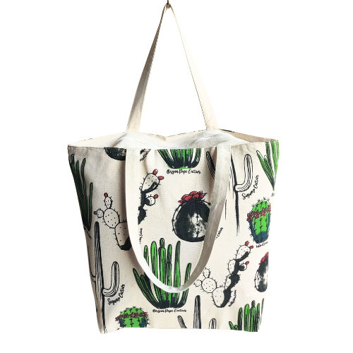 Attractive Red Houdstooth Printed Natural Body Vegetable Bag