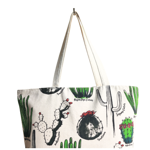 Attractive Red Houdstooth Printed Natural Body Vegetable Bag