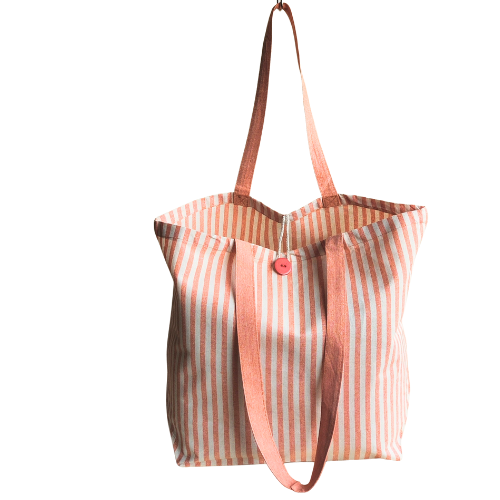 Natural Colour Vegetable Bag With a Sporty Cyclist Print
