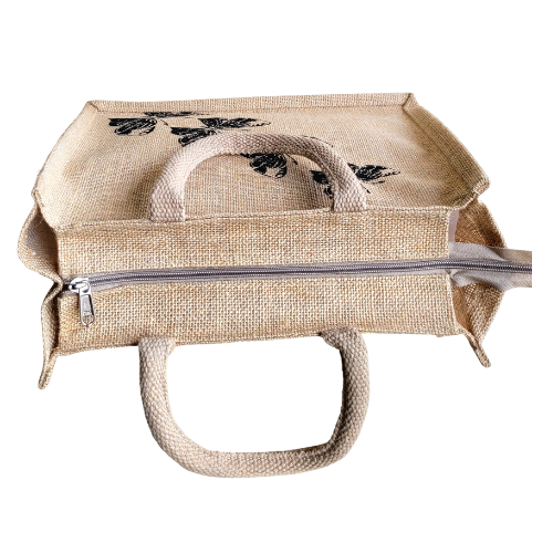 Natural Colour Messenger Sling Bag With a Sporty Cyclist Print