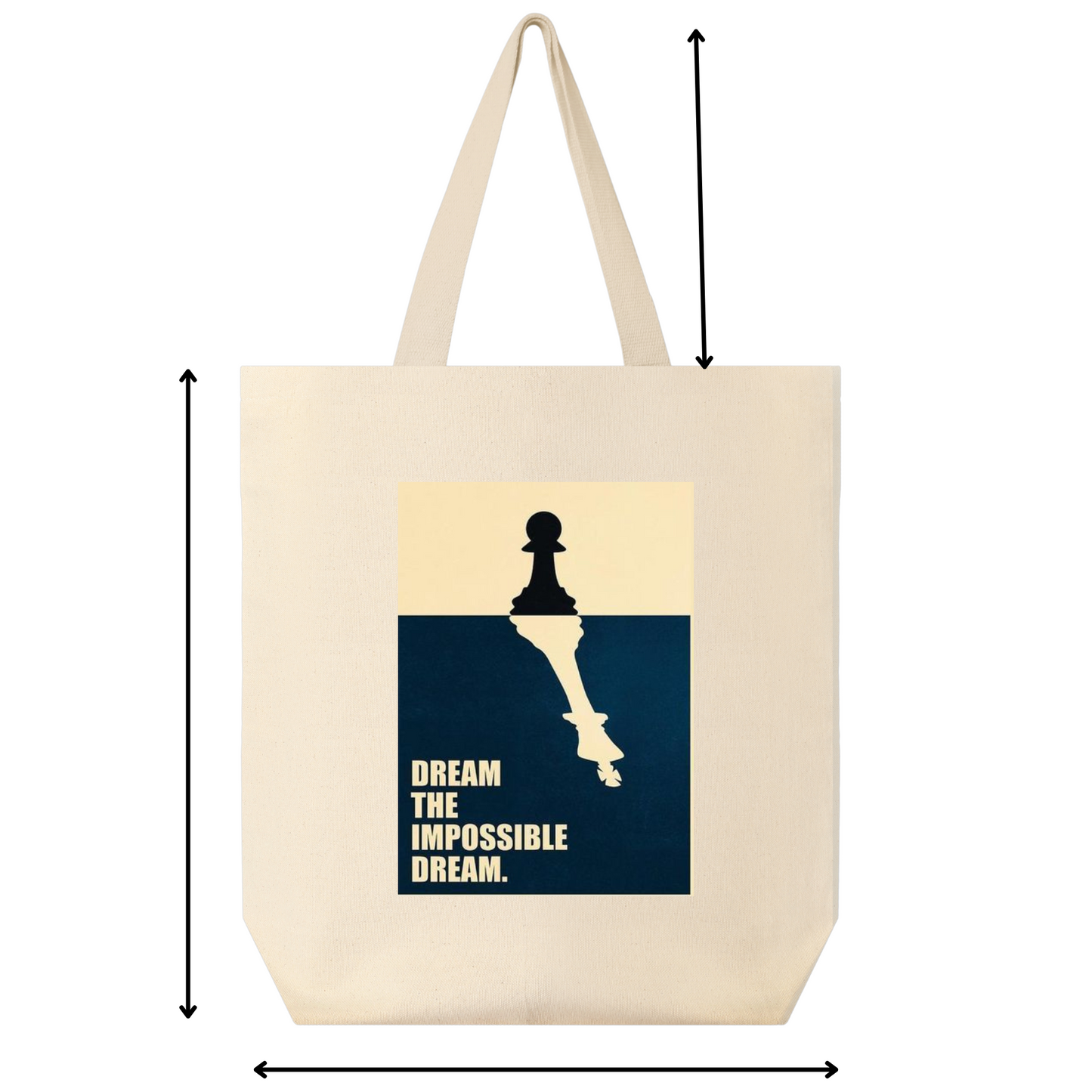 Eco-Friendly Premium Canvas Tote Bag With Print Of Chess