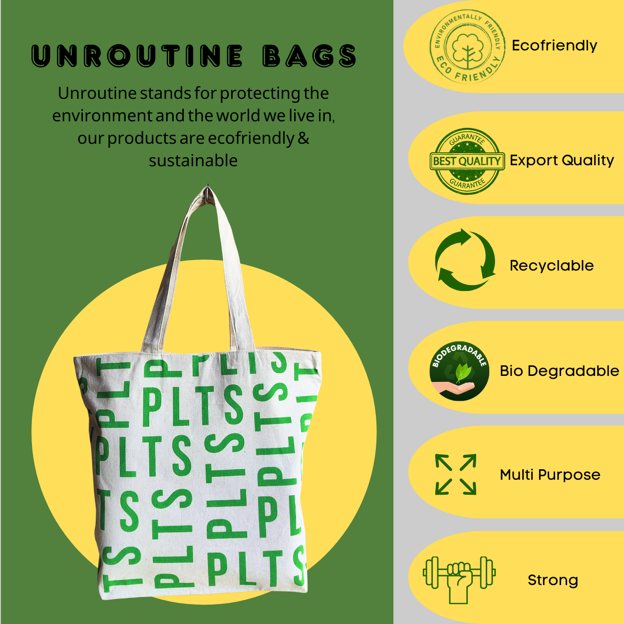 Canvas Shopping Bags - Alphabets