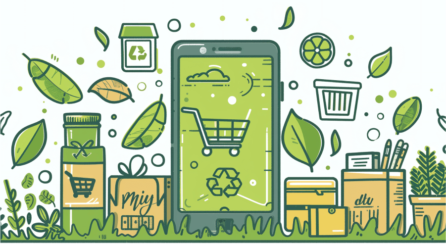 Vector Image of E-commerce and its impact on Environment