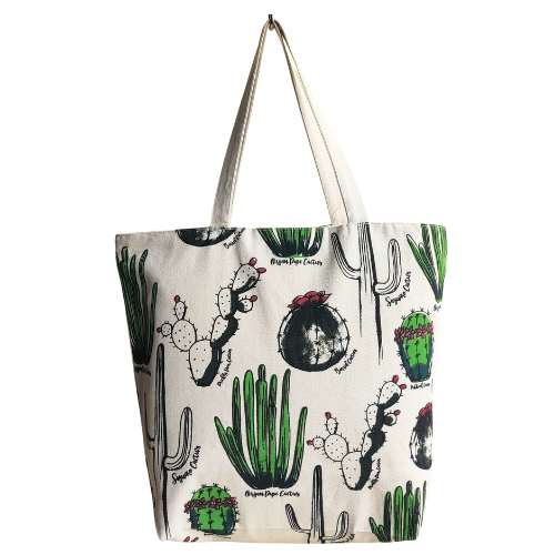 Attractive Red Houdstooth Printed Natural Body Vegetable Bag