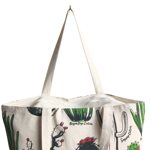 Attractive Red Houdstooth Printed Natural Body Vegetable Bag