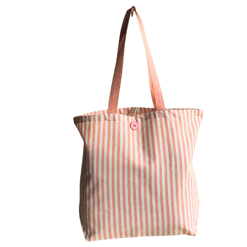 Natural Colour Vegetable Bag With a Sporty Cyclist Print