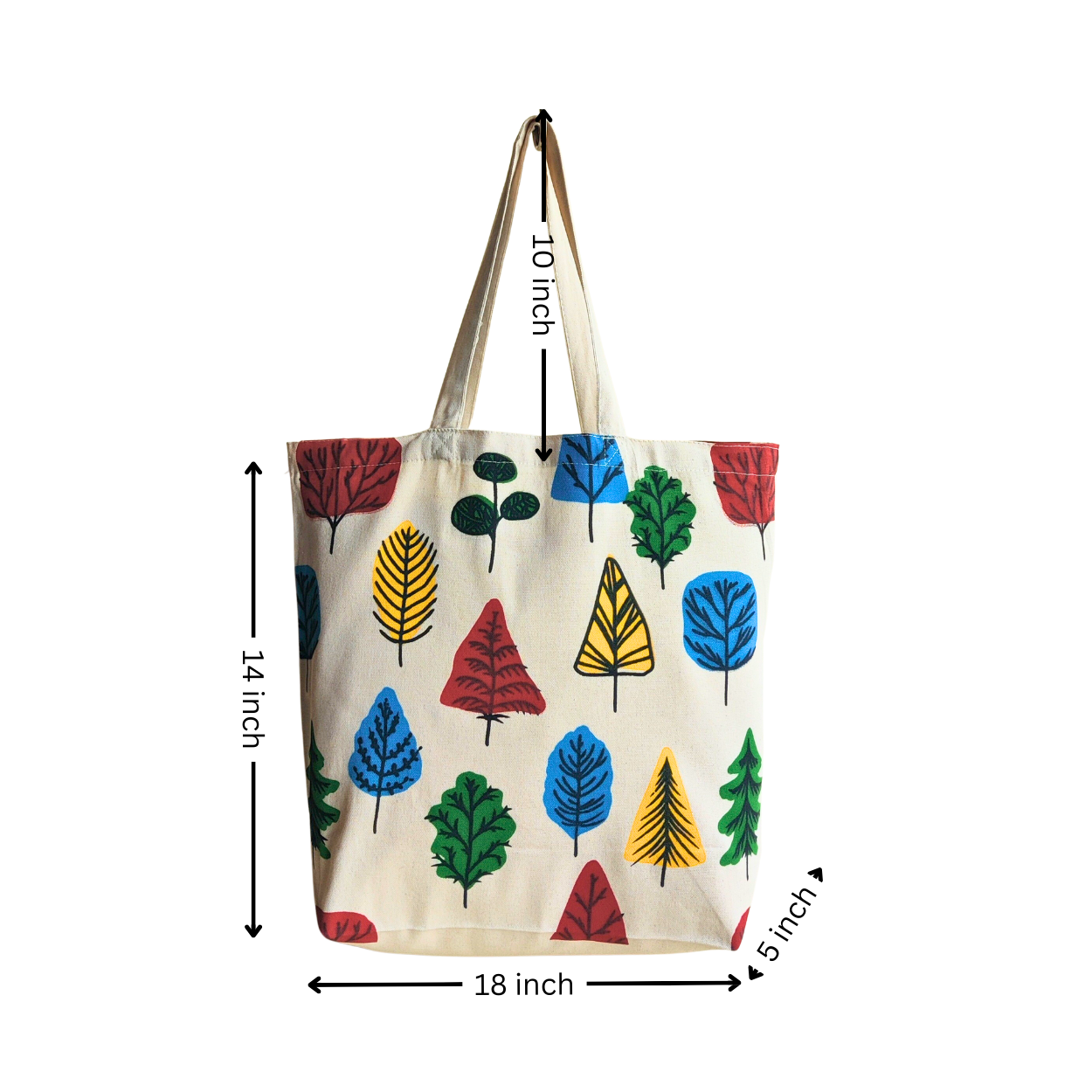 Canvas Shopping Bag Leaf
